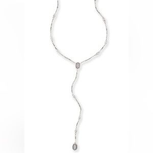 Kendra Scott Silver Claudia Lariat Y Necklace